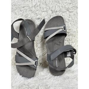 Merrell Shoes Womens Size 10 Gray Air Cushion Memory Foam Walking Sandal Strappy